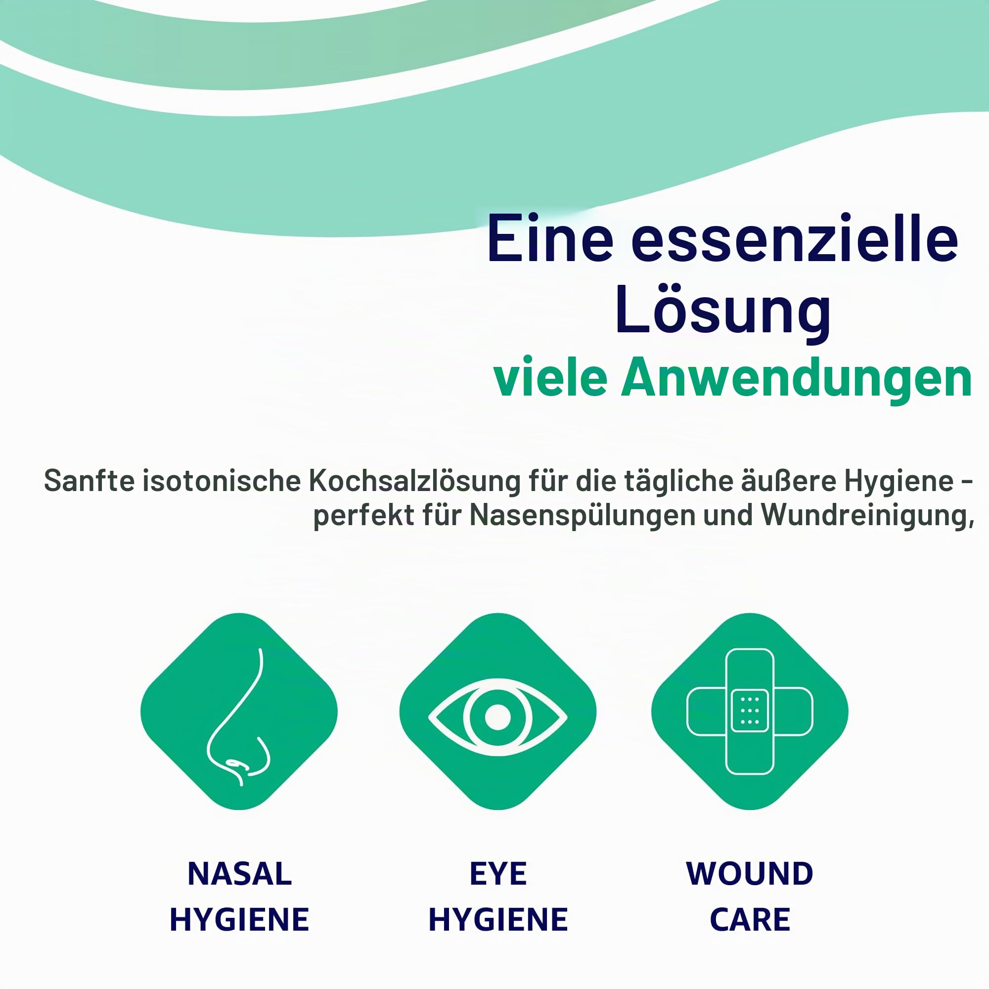 B BRAUN - 6 x 1 Liter - NaCl 0.9 Sterile Isotonische Kochsalzlösung für Baby und Erwachsene - Physiologisches Serum - Natriumchlorid - Wundreinigung - Nasenspülung - Nasendusche
