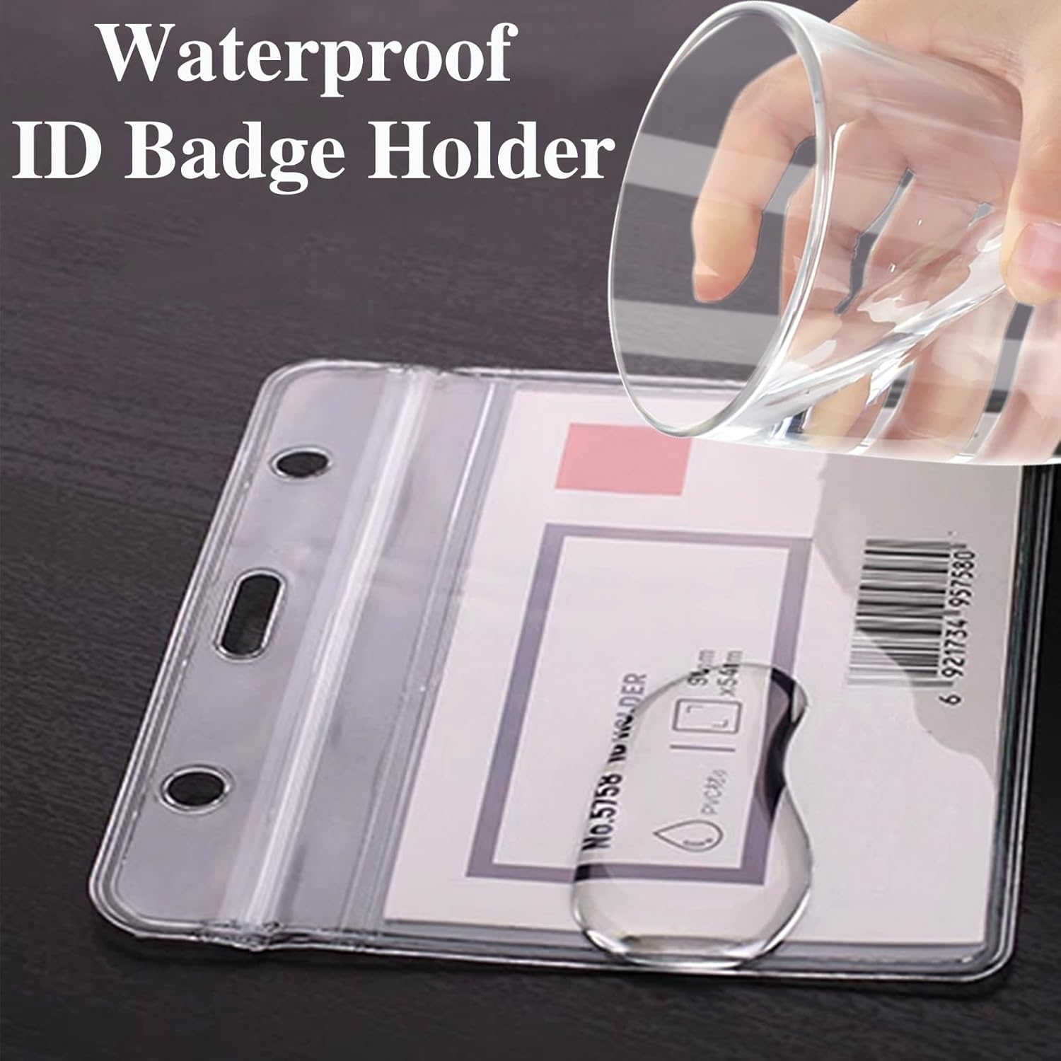 300 Pack Extra Thick Horizontal ID, Name Badge Holder with Waterproof Type Resealable Zip - Image 4