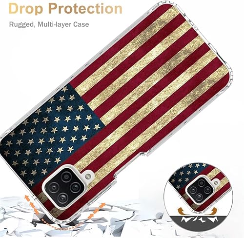 Miniatura 7 de Funda para Galaxy A12/A12 5G/Galaxy M12 A125U con protector de pantalla de vidrio templado, cuerpo completo, a prueba de golpes, lindo patrón de