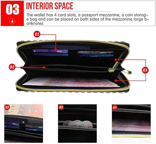 Miniatura 9 de Cartera de viaje para mujer, estilo bohemio, monedero, monedero, embrague, funda para teléfono celular