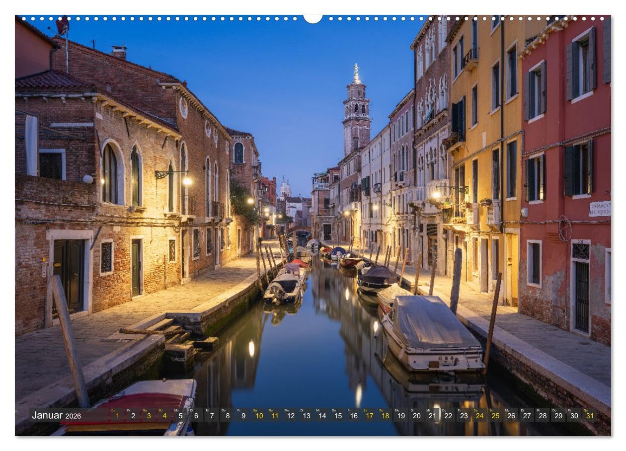 Malerisches Venedig (Wandkalender 2026 DIN A2 quer), CALVENDO Monatskalender: Fotos der traumhaften Gassen, Plätze und Kanäle von Venedig. (CALVENDO Orte)