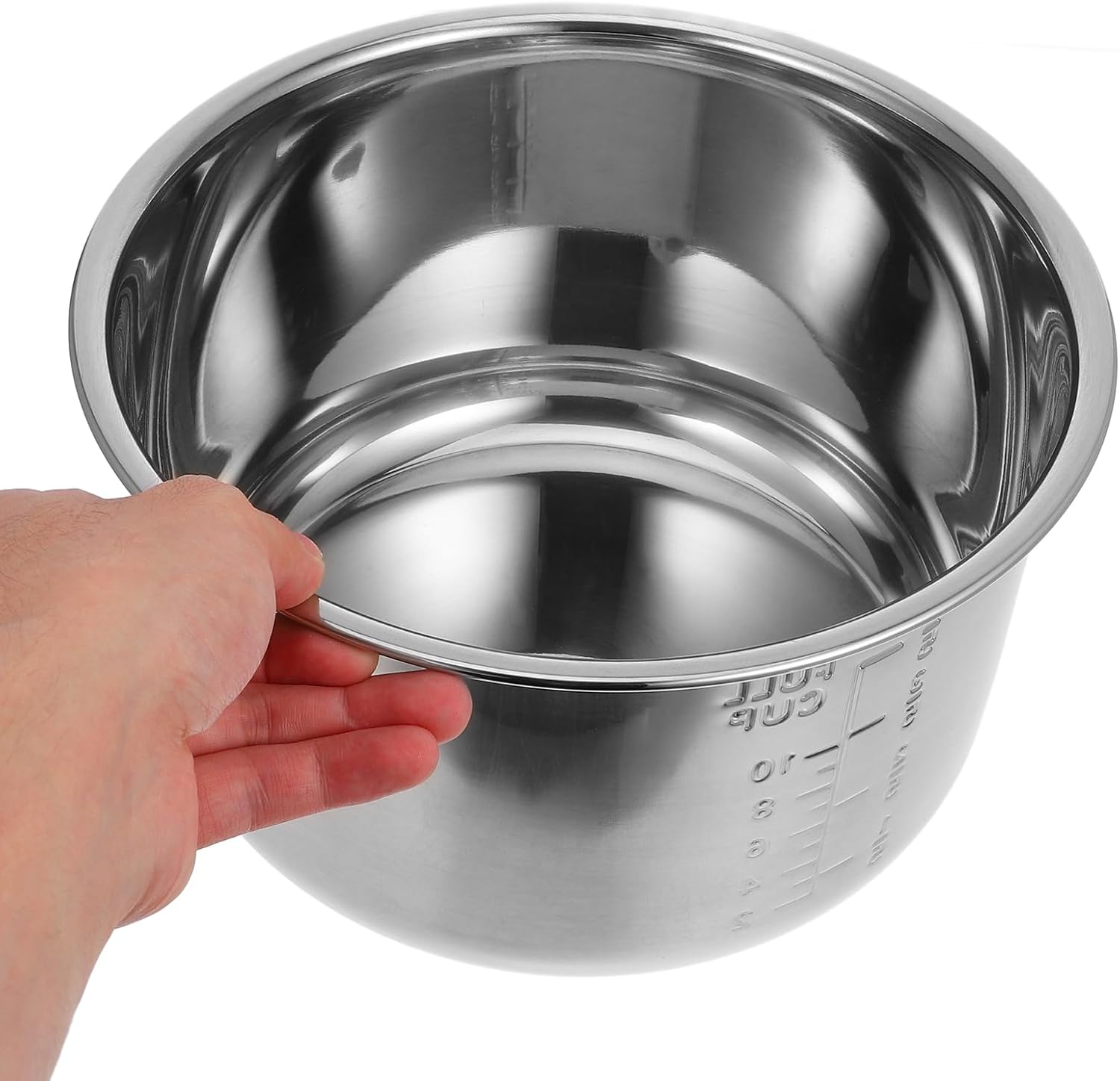 Ciieeo Power Cooker Replacement Inner Pot Non-stick Interior Stainless Steel Inner Cooking Pot Pressure Cooker Inner Pot for Power Pressure Cooker Rice Cooker 5L