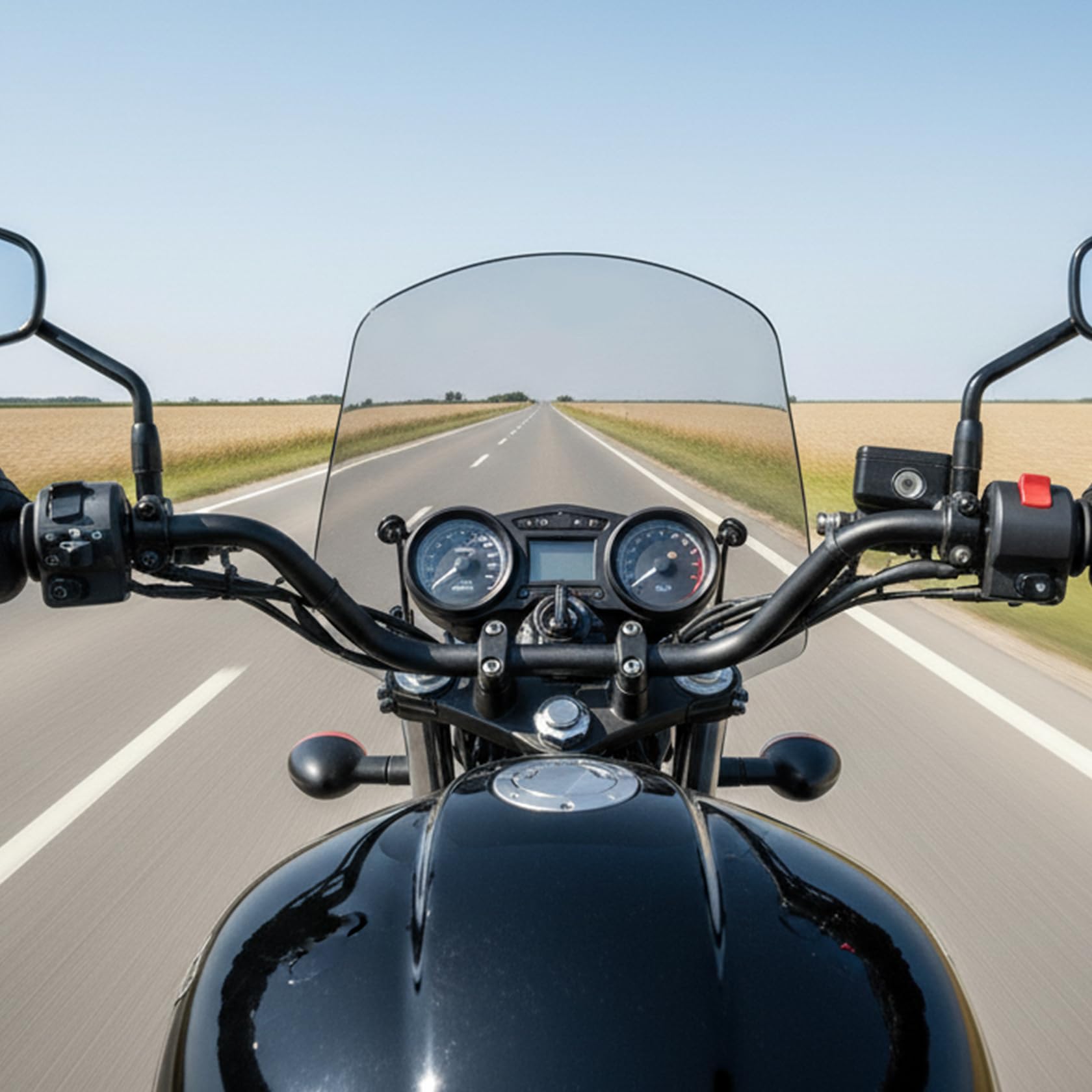 XX eCommerce motocicleta Parabrisas flujo de aire deflector de viento kit de carenado delantero compatible con K-awasaki Vulcan S650 VN650 EN650 S 650 VN EN650 2015-2022 16 17 18 19 20 21(humo ligero)