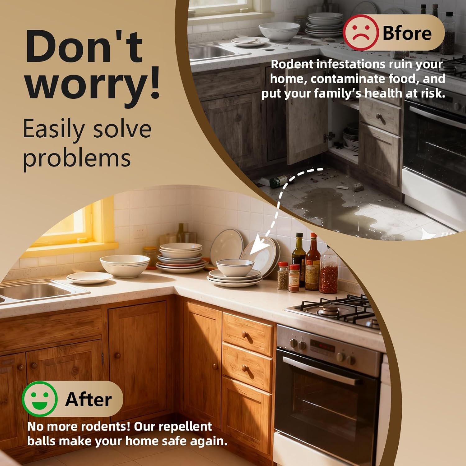 Mouse Repellent 36 Balls, Peppermint Rodent Repellent for Indoor & Outdoor Use, Long-Lasting Safe Mice Deterrent, Natural Effective Moth Balls for Rodent Control for Home, Car & Garden