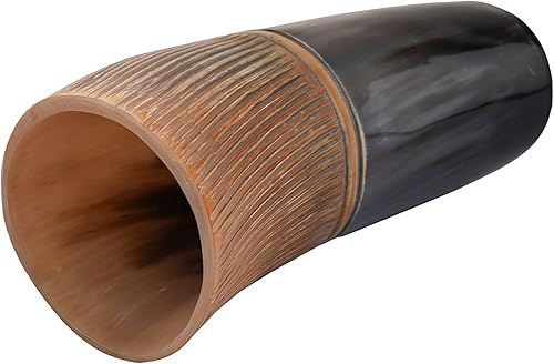 Miniatura 5 de Taza vikingo de 6 pulgadas para beber cerveza Ale, vino, refrescos, jarra, mead, vaso medieval (6 pulgadas, rayas)