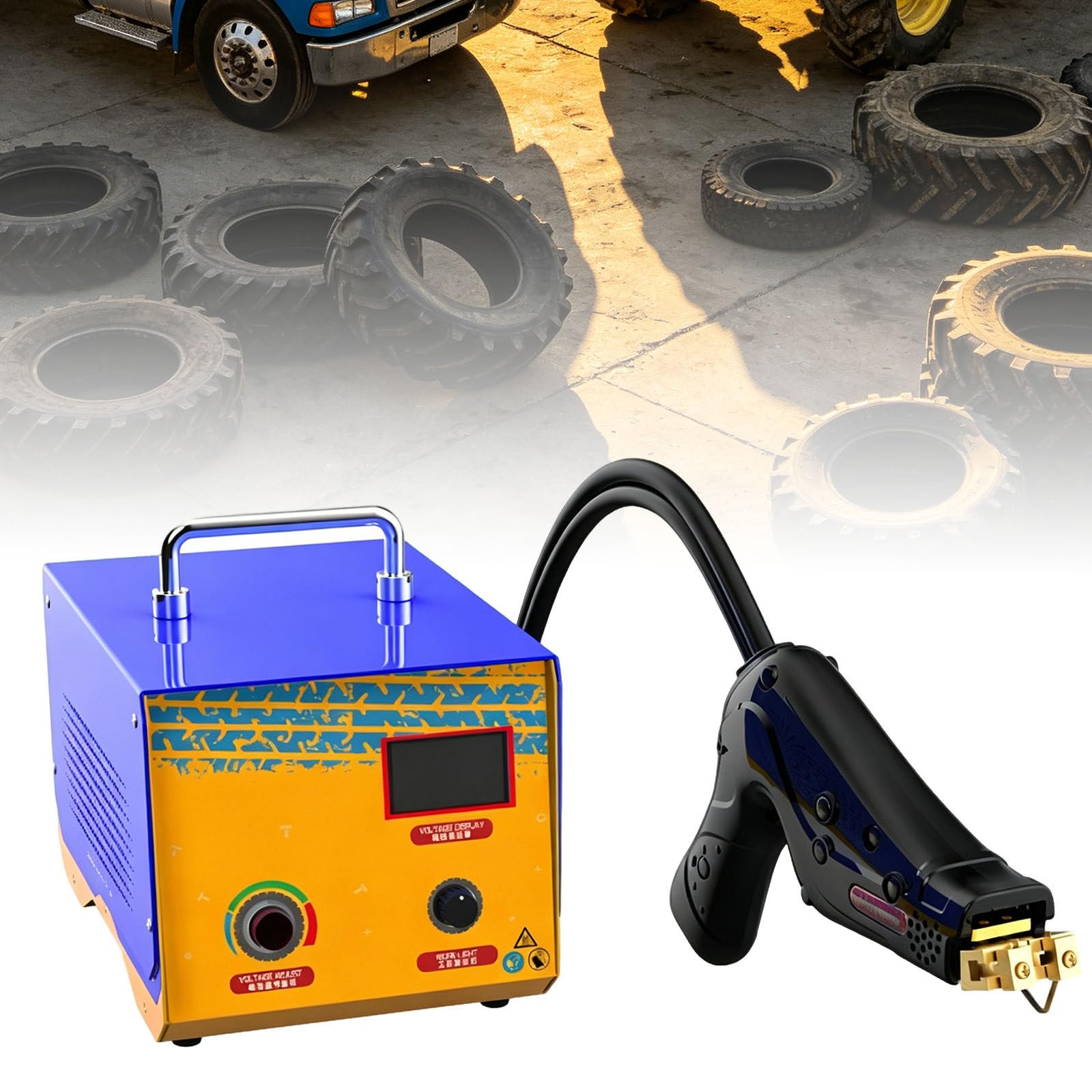 Ymnogjie Multicolor Tire Groover Machine,1000W Professional Tyre Regroover With 10 Blades,Rubber Tire Engraving Tool,3-20Mm Width,7-16Mm Depth,Truck Car Iron Tyre Cutter Device Kit