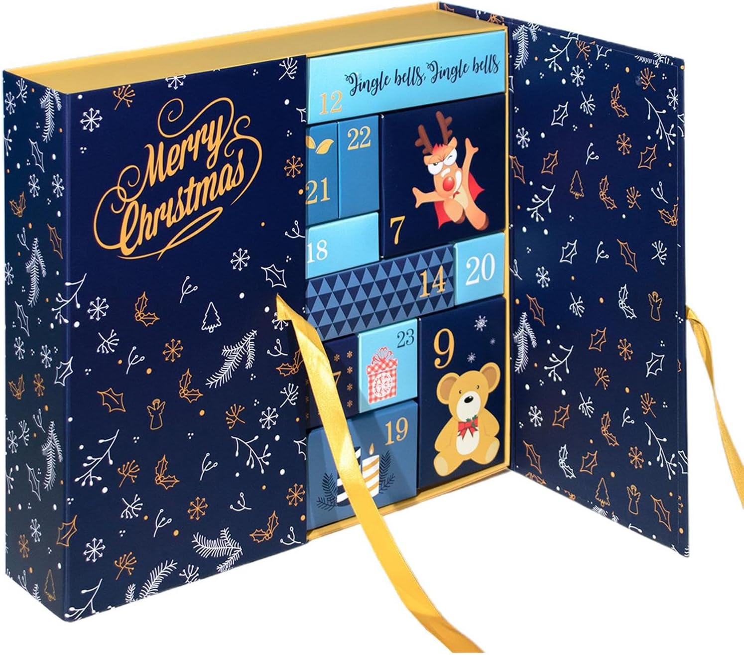 Christmas Advent Boxes Foldable Reusable Decorative Home Decor