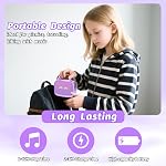 Mini Karaoke Machine Toys Gifts, Kids Portable Bluetooth Speaker with 2 Wireless Microphone and LED, Christmas Birthday Gift Idea for Girls Boys 3-12 + Year Old, Noisemaker Toys for Party (Purple)