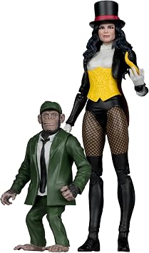 McFarlane Toys-DC Multiverse Zatanna DC Classic 7in Action Figure with Detective Chimp McFarlane Collector Edition #53