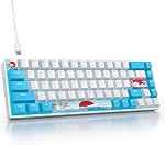 60% Clavier de jeu filaire, 68 Clés Portable Clavier mécanique, Compact Mini clavier avec RGB Commutateur rouge rétroéclairé PBT Captures clés pour Win Laptop Gamer(68Carbon/Red Interrupteur)