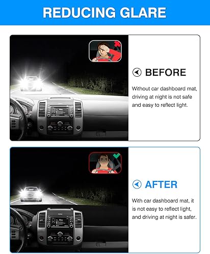 Vista 149 de Autorder Alfombrilla de cubierta de salpicadero para Ford F150 F250 F350 1992-1996 Accesorios Cubierta de tablero de franela para salpicadero