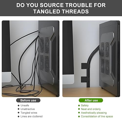 Miniatura 4 de Paquete de 20 bridas grandes reutilizables autoadhesivas para organizar cables, correas ajustables de gancho y bucle para organizar cables de datos,