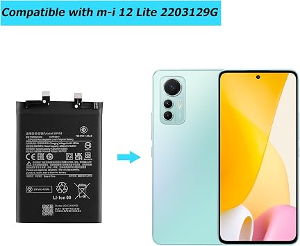 New BP4B Replacement Battery Compatible with Xiaomi 12 Lite 2203129G with Technical Toolkit
