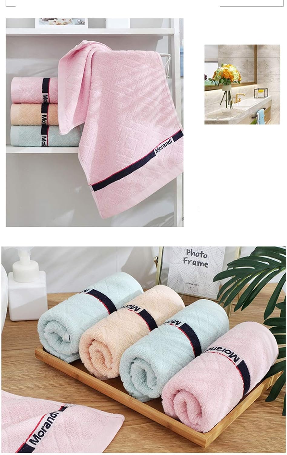 4/10Pcs 100% Cotton Solid Color Face Towel Drying Travel Gym Camping Sports Soft Handchief Thick Towel 3375cm (Color : Light Coffee, Size : 4pcs) (Sky Blue 4pcs)