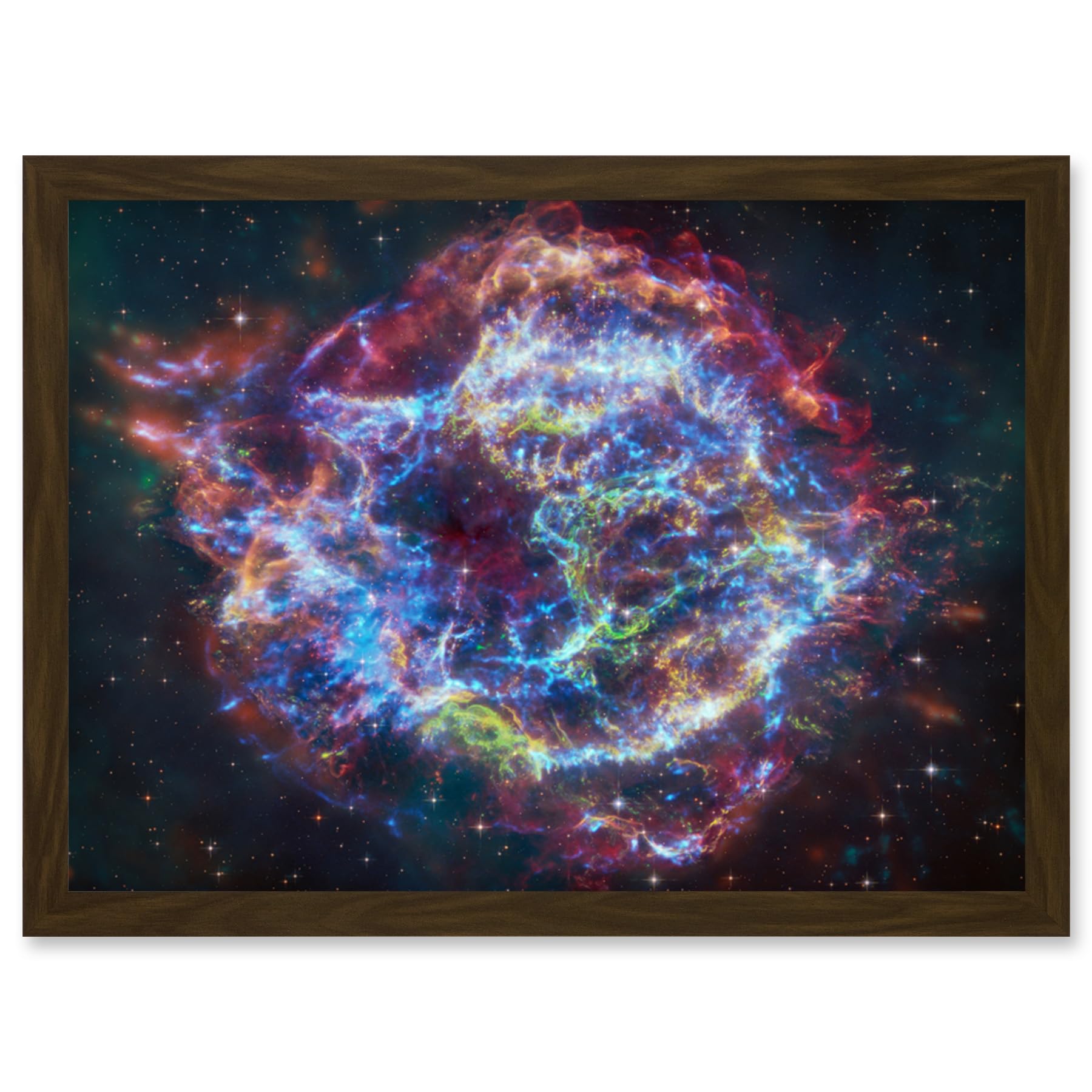 Artery8 NASA James Webb Telescope Cassiopeia A (Cas A) Composite Living Room Artwork Framed Wall Art Print A4