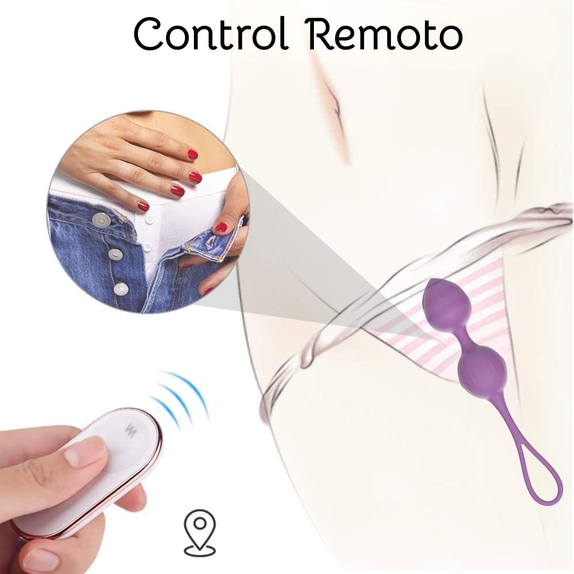 Bolas kegel control remoto/Fortalece los Músculos Pélvicos y Previene la Incontinencia Urinaria Bolas de Masaje, Entrenamiento Completo del Suelo Pélvico para Mujeres con Control Remoto