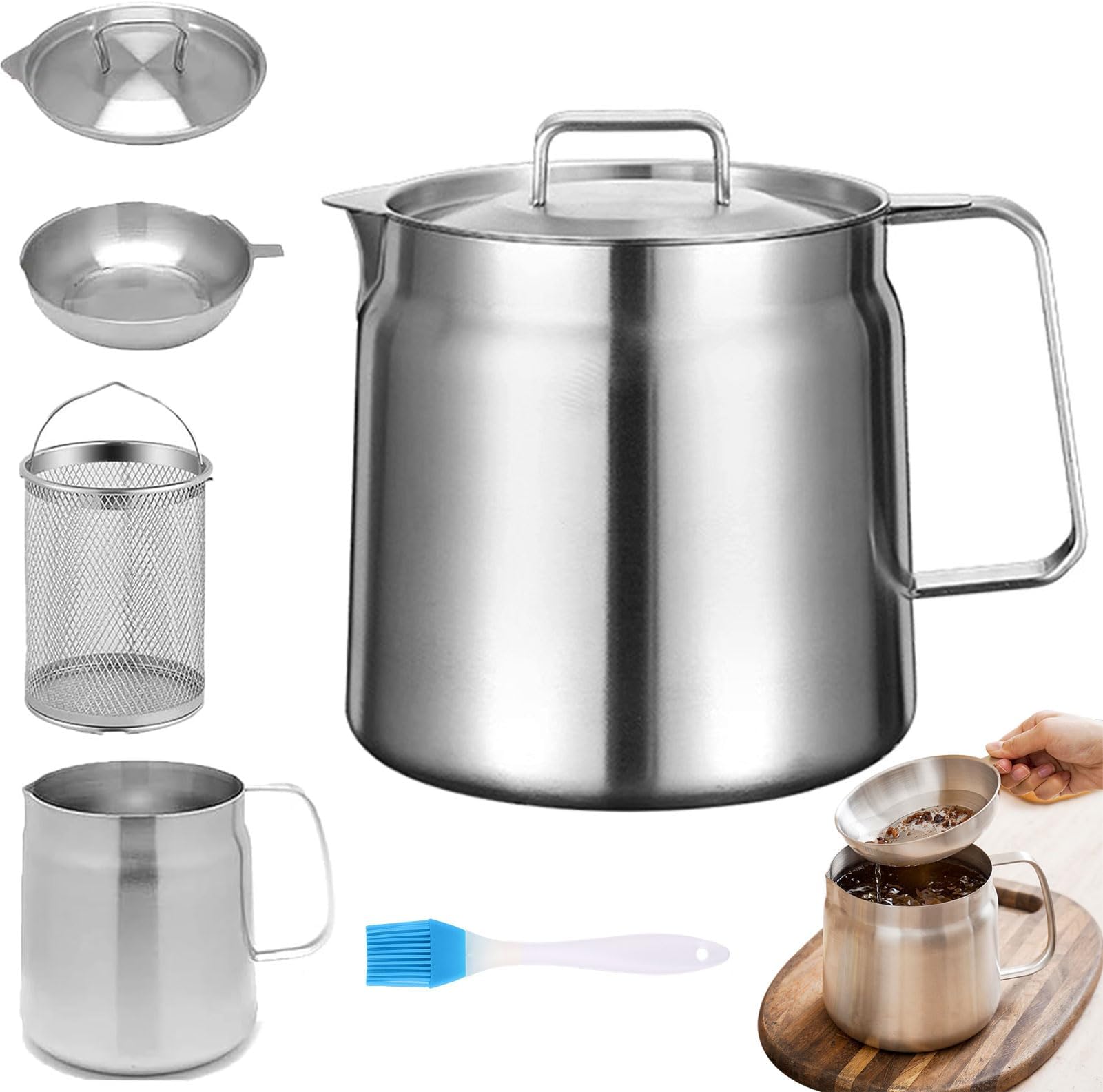 Freidora Semiprofesional Venga! - 3L De Capacidad - 2000W - Filtro De Aceite Incluido - Negro/Plateado