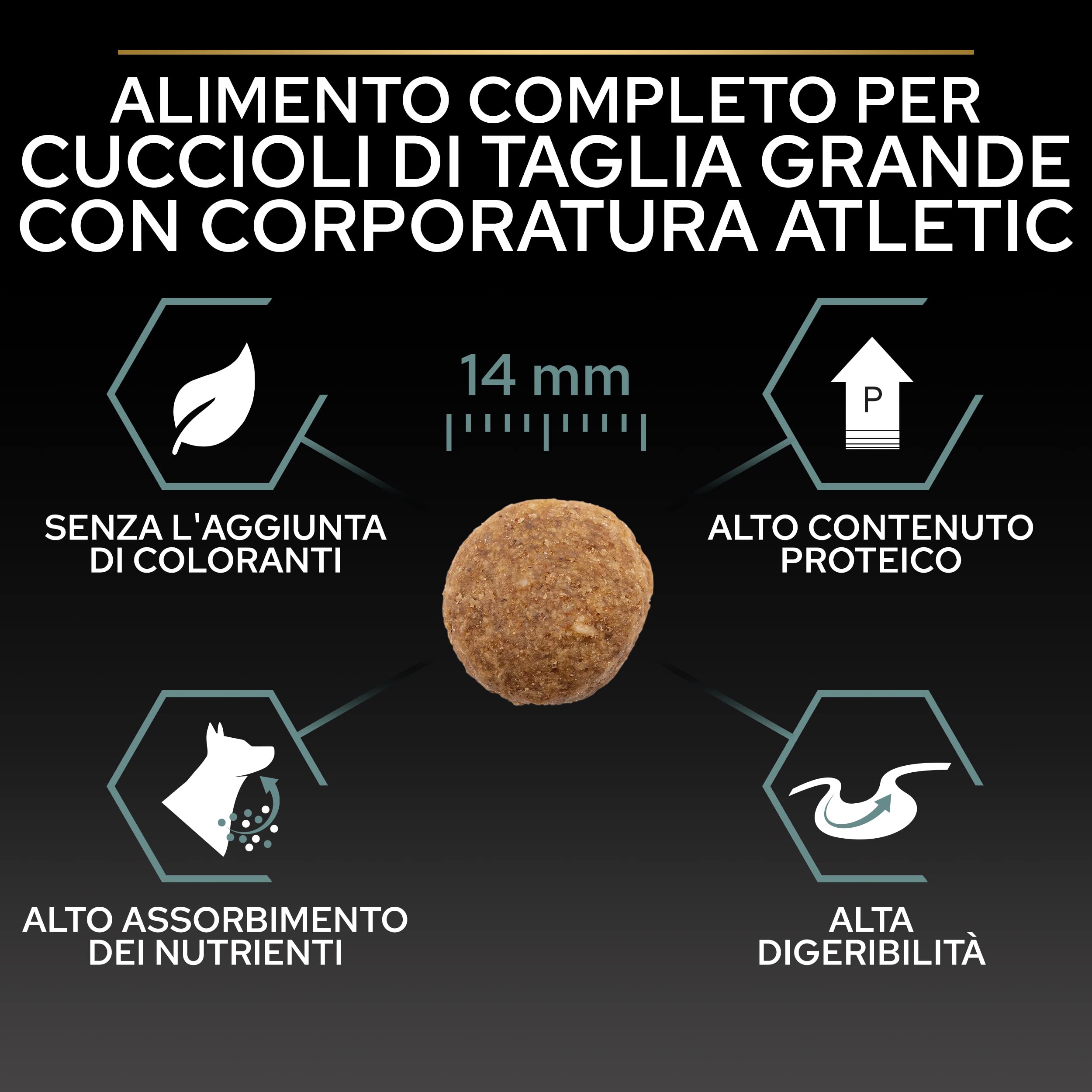 PURINA PRO PLAN Sensitive Digestion Large Athletic Crocchette per Cani Cuccioli con Agnello Sacco da 12kg