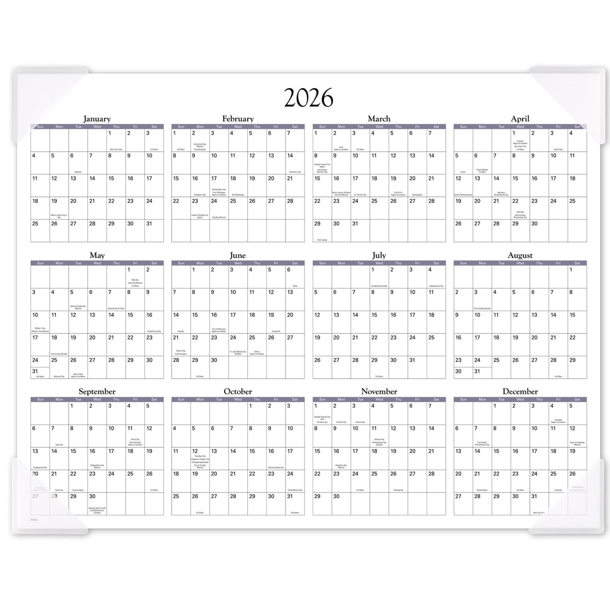 AT-A-GLANCE® Monats-Schreibtischunterlage mit Panorama-Landschaft, 54,5 x 43,2 cm, Scenic, Januar 2025 bis Dezember 2025, 89802