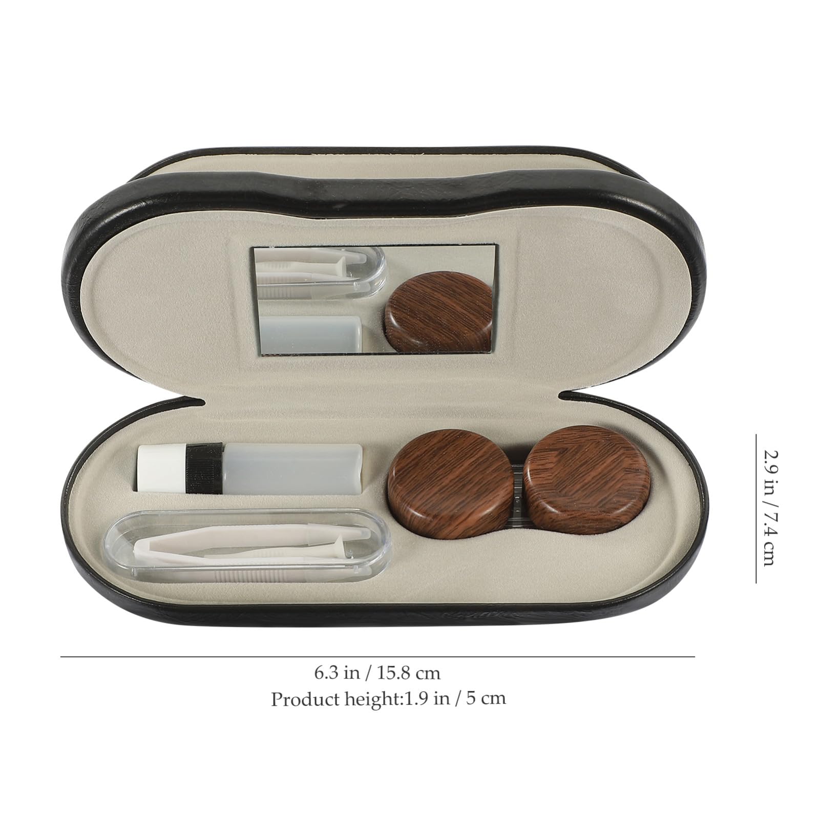 TOPBATHY Scatola per Occhiali in Metallo e Pelle Pu, Set 1, Doppio Strato