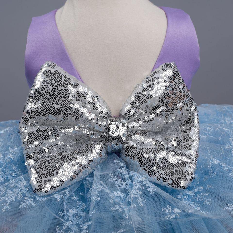 ZHengquan Girls Unicorn Dresses Sparkly Long Tulle Puffy Rainbow Birthday Party Dress Ball Gown for Kids4