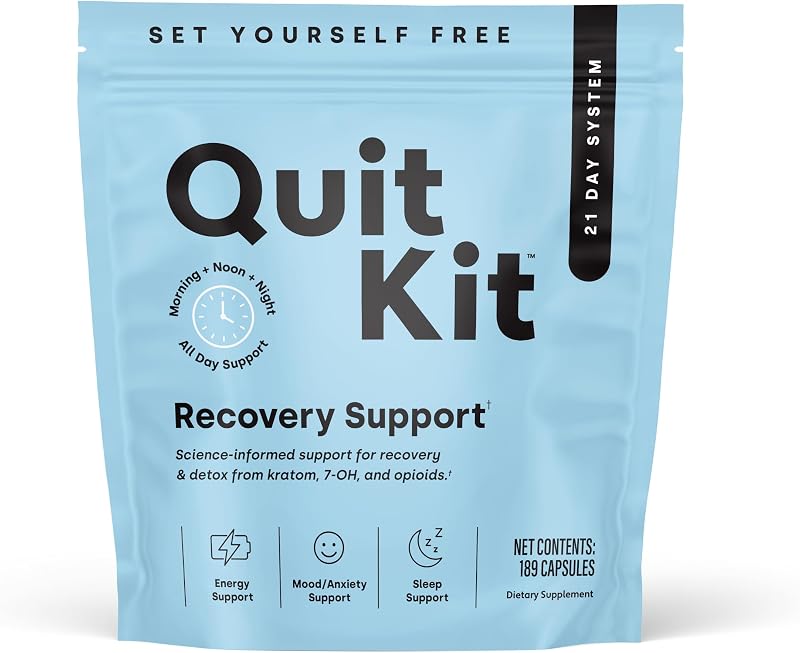 Recovery Detox - Withdrawal, Craving, Anxiety Relief & Sleep Aid | Complete 21-day system with Morning, Afternoon & Nighttime formulas for detox, anxiety, stress, sleep and craving support