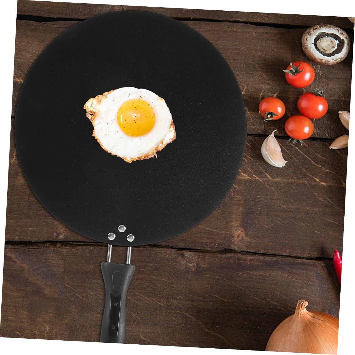 Luxshiny Nonstick Crepe Pan Portable Omelette and Tortilla Pan with Handle Versatile Cooking Pan for Steaks and Pancakes Easy to Clean Nonstick Surface for Home Use