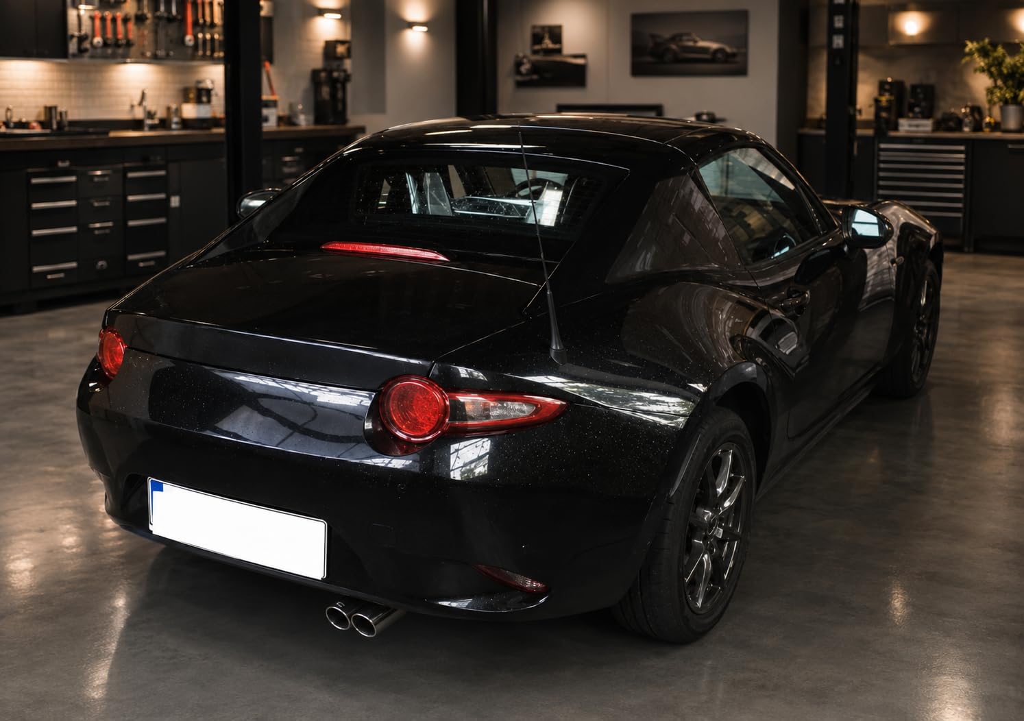 2x Auspuffblende Endrohr kompatibel MX5 MX-5 ND ab 2015 2x 65mm rund