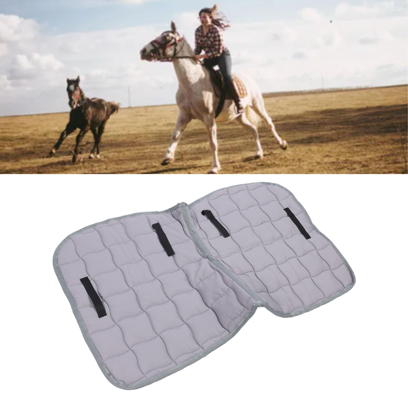 Mantilla para silla de montar para caballos, equipo de equitación cómodo y transpirable para entrenamiento de salto