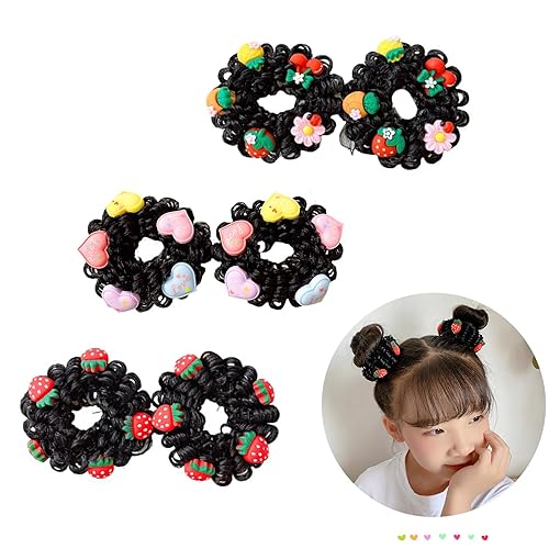 3 pares de moños en forma de dona para cabello grueso de niñas moños de ballet y accesorios para pelucas