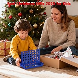 Pup Go Medium Size 4 in a Row Game for Kids Ages 3+, Classic Family Board Game for Kids & Adults, Perfect Educational Toy for Boys Girls, Portable 2-Player Strategy Games Foldable with 6 Spare Discs