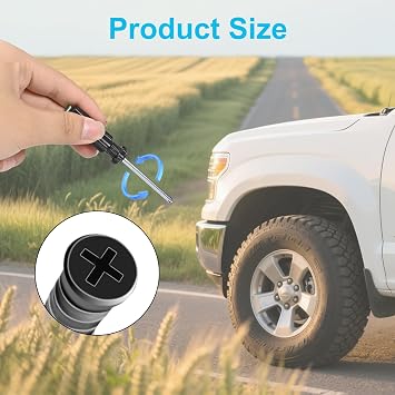 36pcs Tire Repair Rubber Studs, Vacuum Tire Repair Kit Spiral Rubber Studs, Tire Screw Plugs Quick Repair Tool, Motorcycle, Truck, Tractor Tire Flat Tire Repair Do-It-Yourself Tire Repair Studs