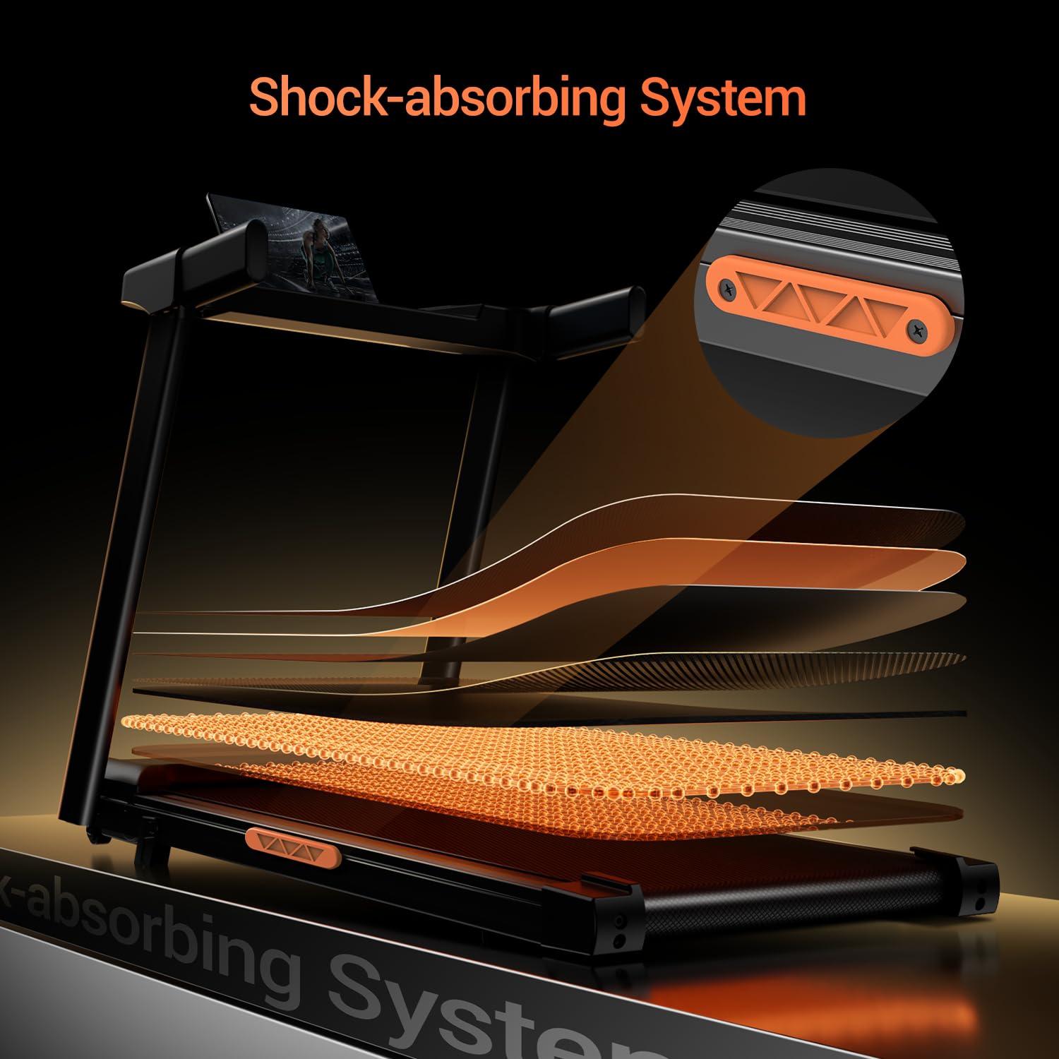 LONTEK Tapis Roulant Salvaspazio con Inclinazione 15%, Tapis Roulant Elettrico 12KM/H, Tapirulan Pieghevole da Casa con Motore da 3.0 HP e Display LED, Carico Massimo 136KG - Vista 4