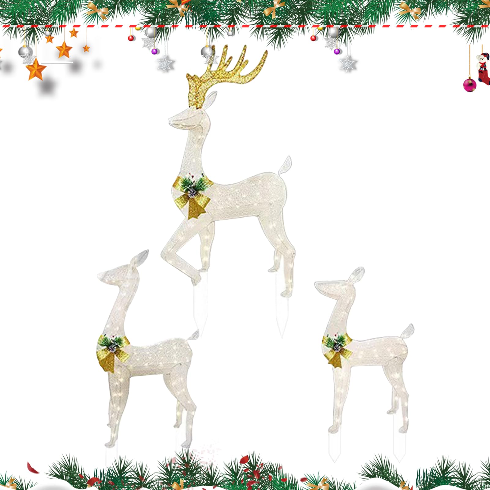 Bâtonnets de Noël décorations pour rompre la grisaille hivernale grâce au plein air lumineux
