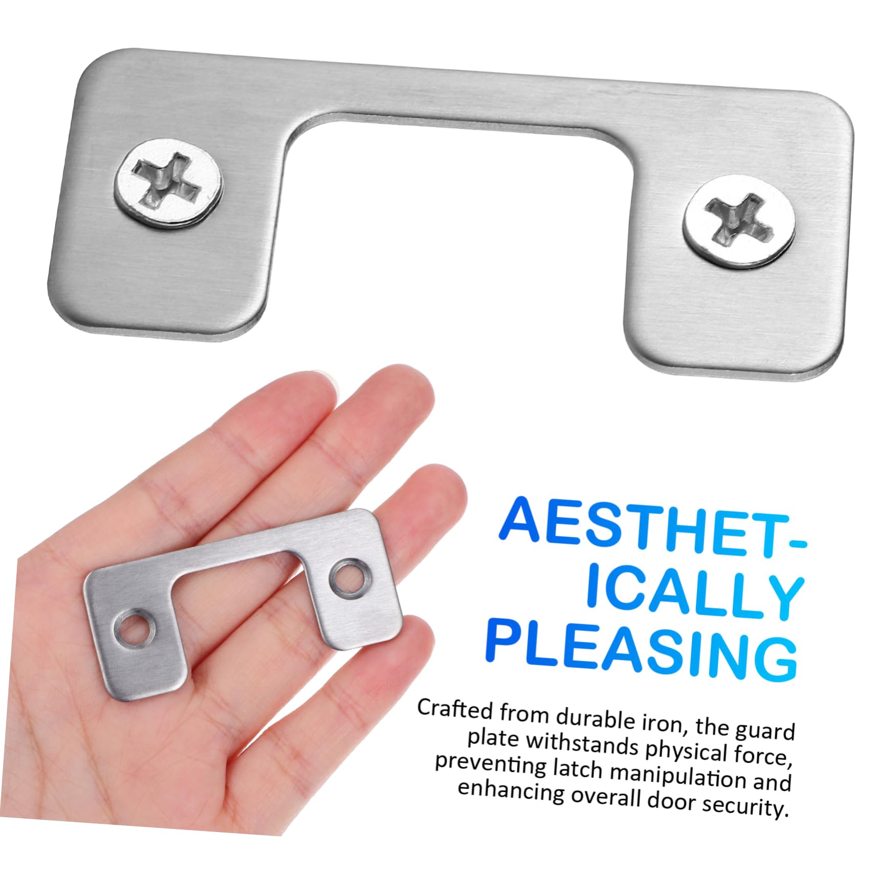 ARTIBETTER Latch Protector Durable Latch Guard Plate Cover for Outswing Doors Stylish Metallic Finish Easy Installation with Enhanced Protection