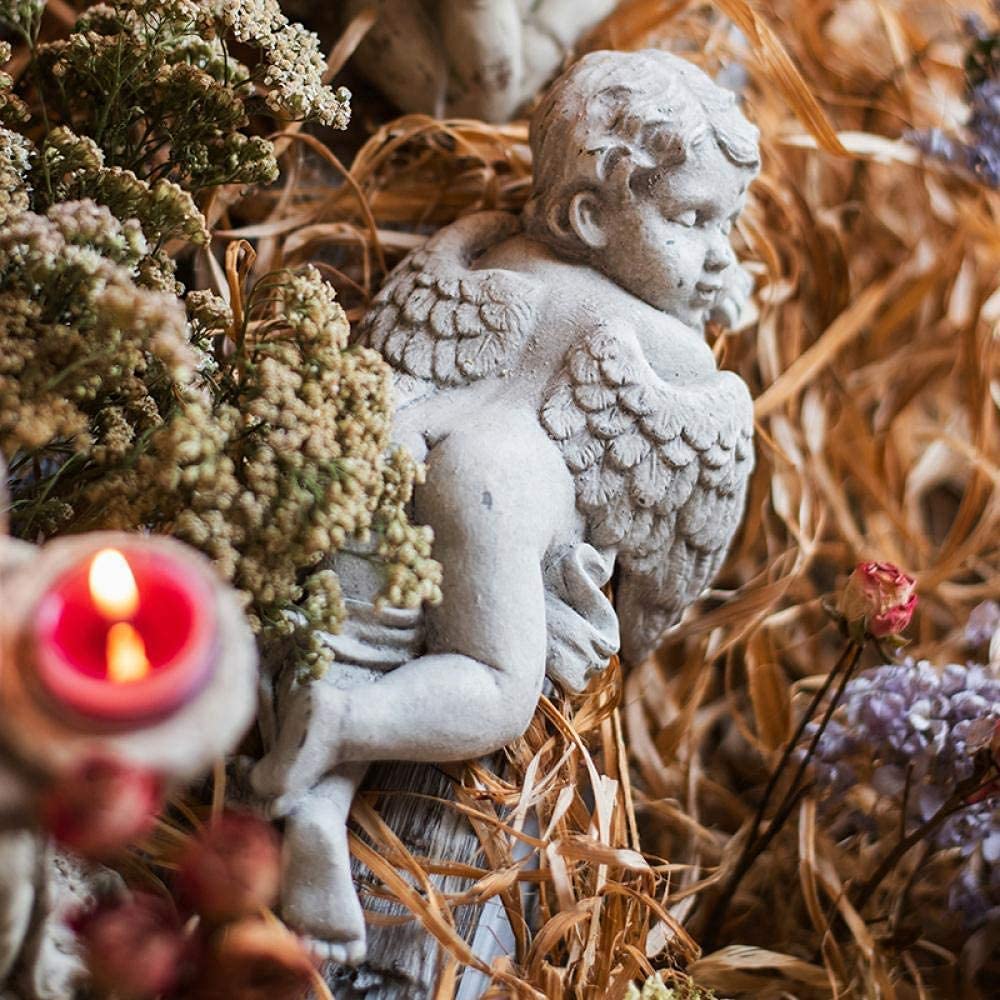 Ozdoby ogrodowe Wystrój Statua Na Zewnątrz, Abstrakcyjna Unikalna Statua Rzeźba Kreatywne posągi i rzeźby Dekoracje zewnętrzne do ogrodu, Rzeźba Anioła Statua Śpiący Anioł Dekoracja Rzemiosło żywiczn