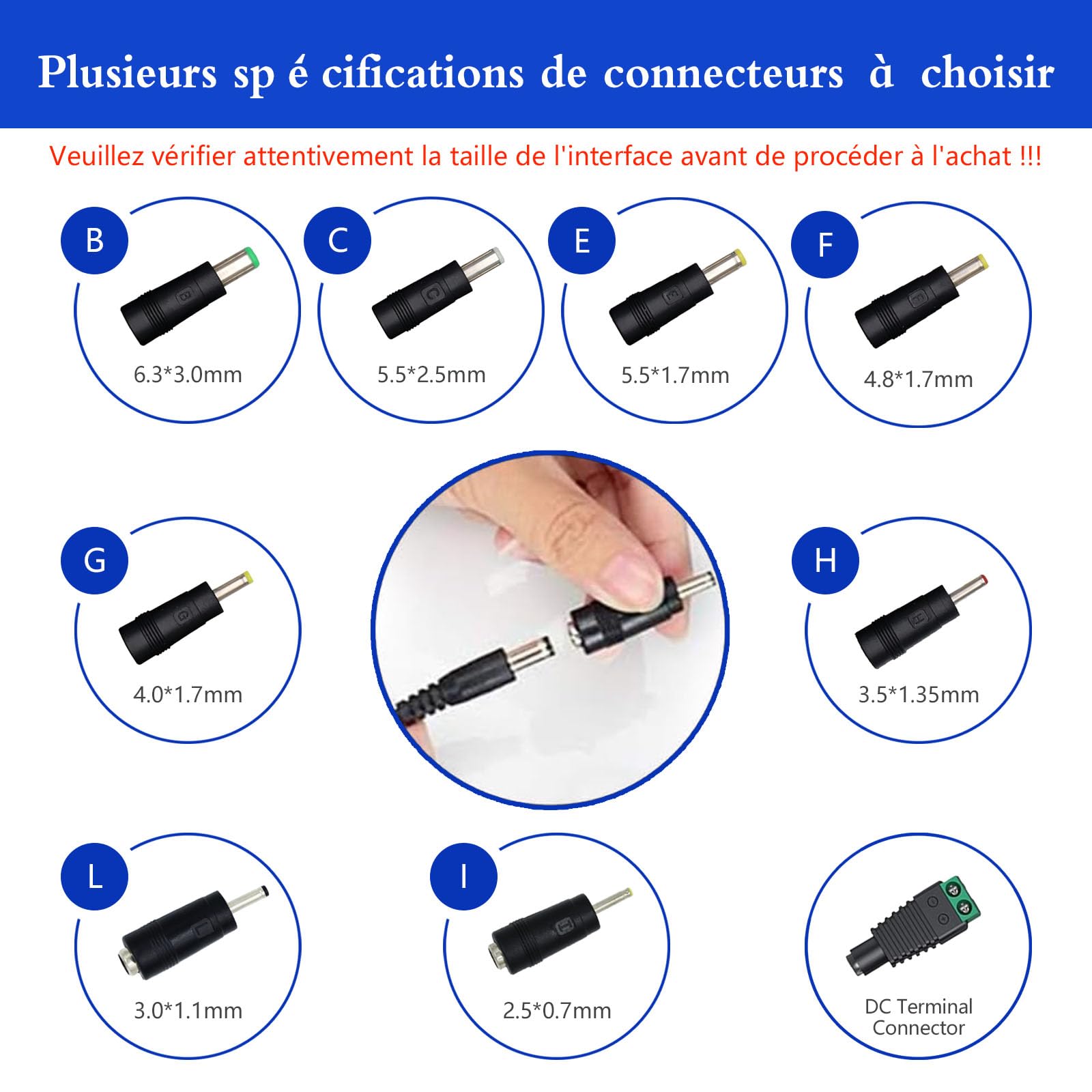 Adaptador de corriente AC a DC 5 V 1 A, enchufe de 5,5 mm x 2,1 mm — view 2