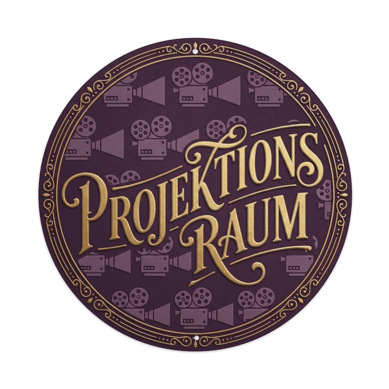 Metal Tin Sign Vintage Projektionsraum Text Projector