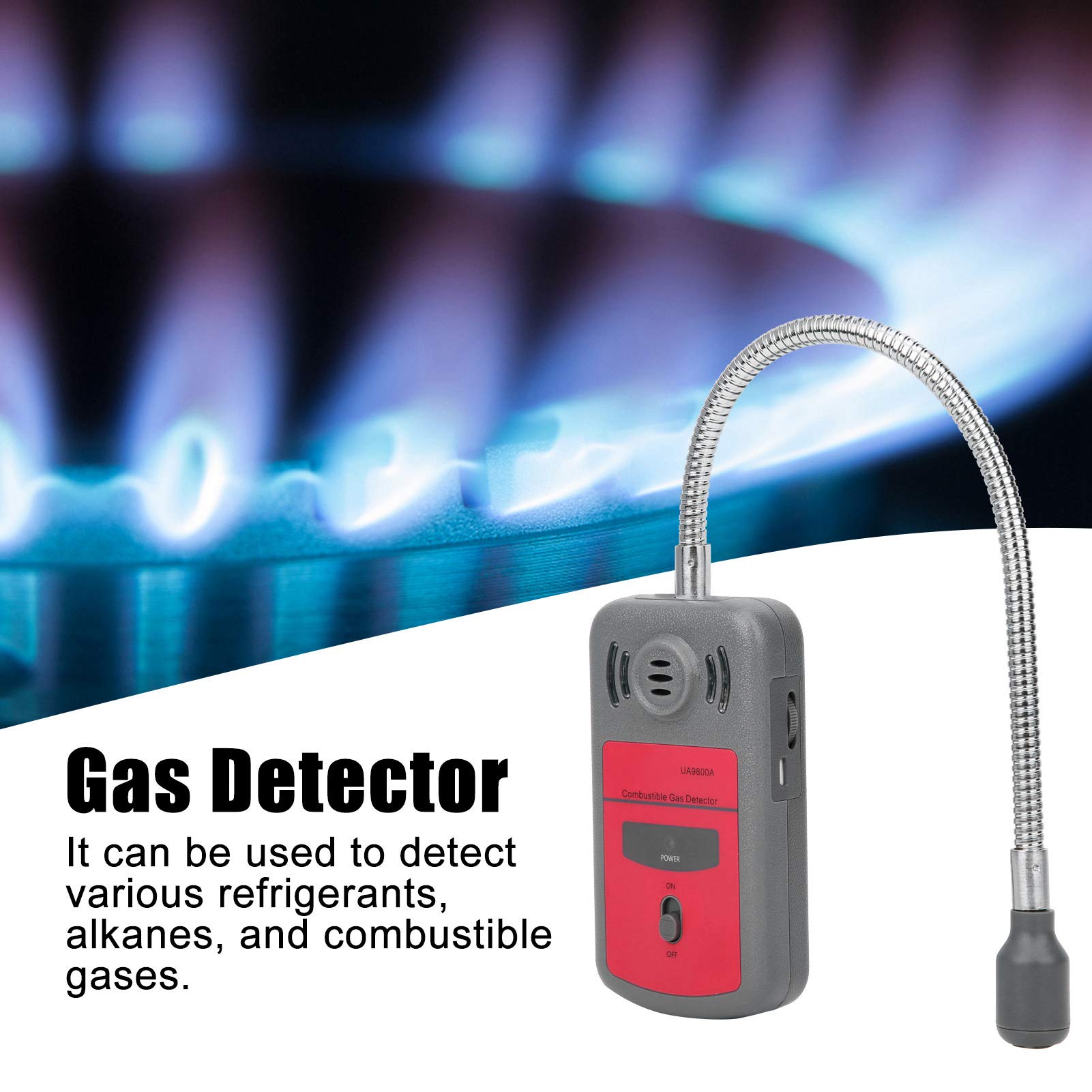 Socobeta Detector de Fugas de Gas UA9800A, Probador de Gas, Detector de Fugas de Hidrocarburos para Metano, Hogar, Cocina, Autobús, Barbacoa