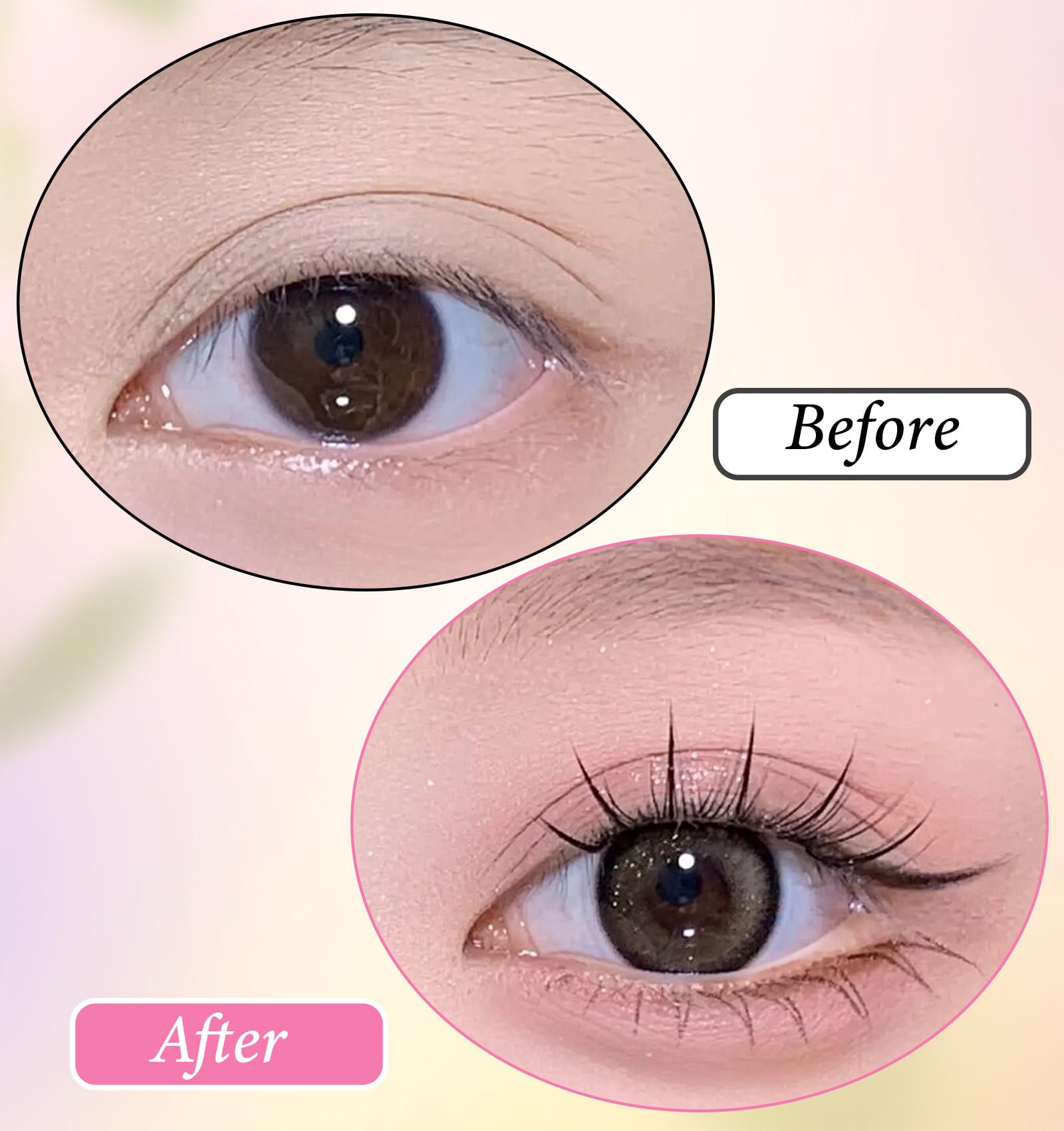 Manga Lashes Cluster, indywidualne rzęsy anime, 9-12 mm, mieszanka rzęs Wispy, niewidoczna taśma, przedłużenie rzęs do Cosplay