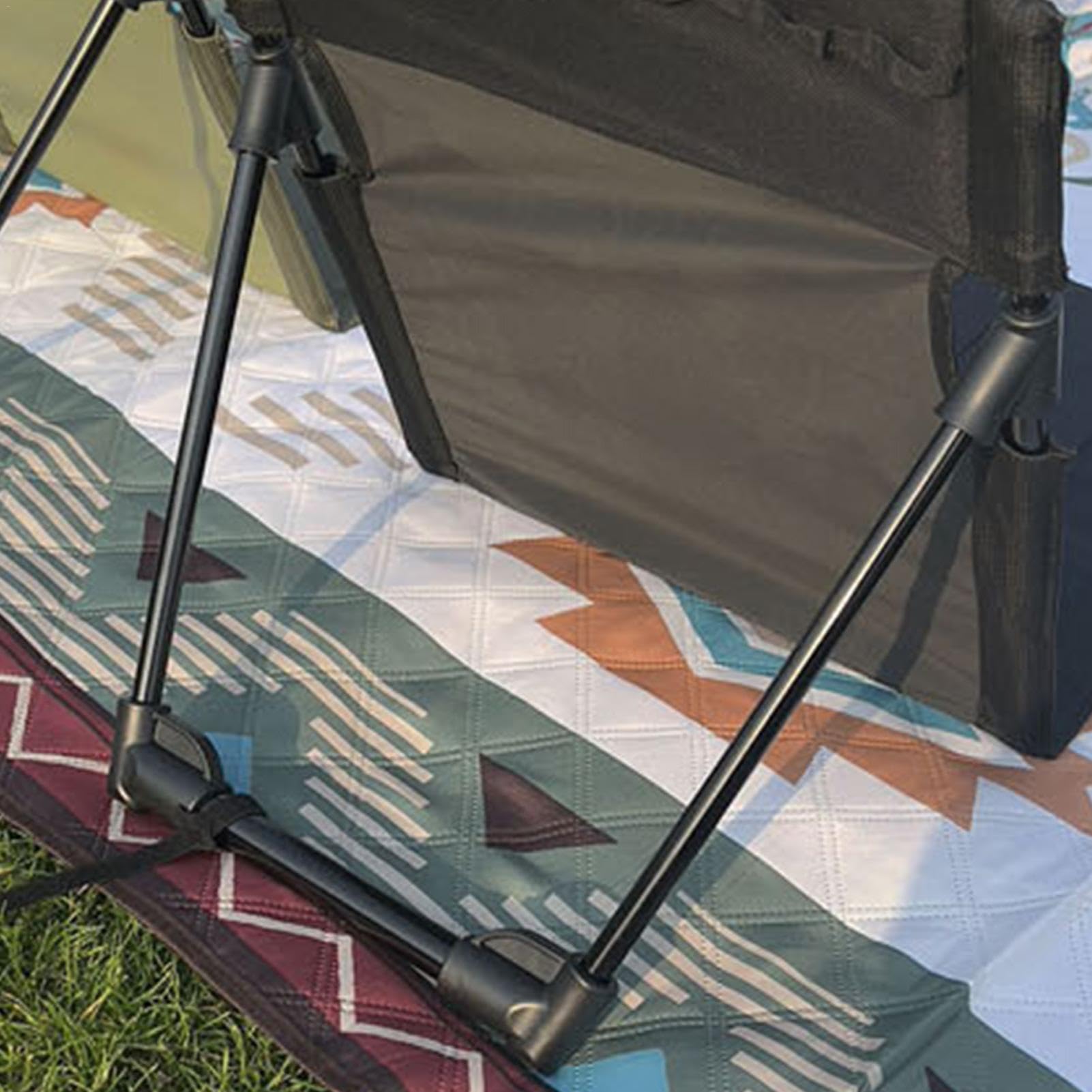 Orion91 - Tappetino pieghevole da spiaggia imbottito con schienale, acciaio e tessuto Oxford, giardino, impermeabile, maniglia per il trasporto, 153 x 51 x 42 cm (lunghezza x larghezza x altezza
