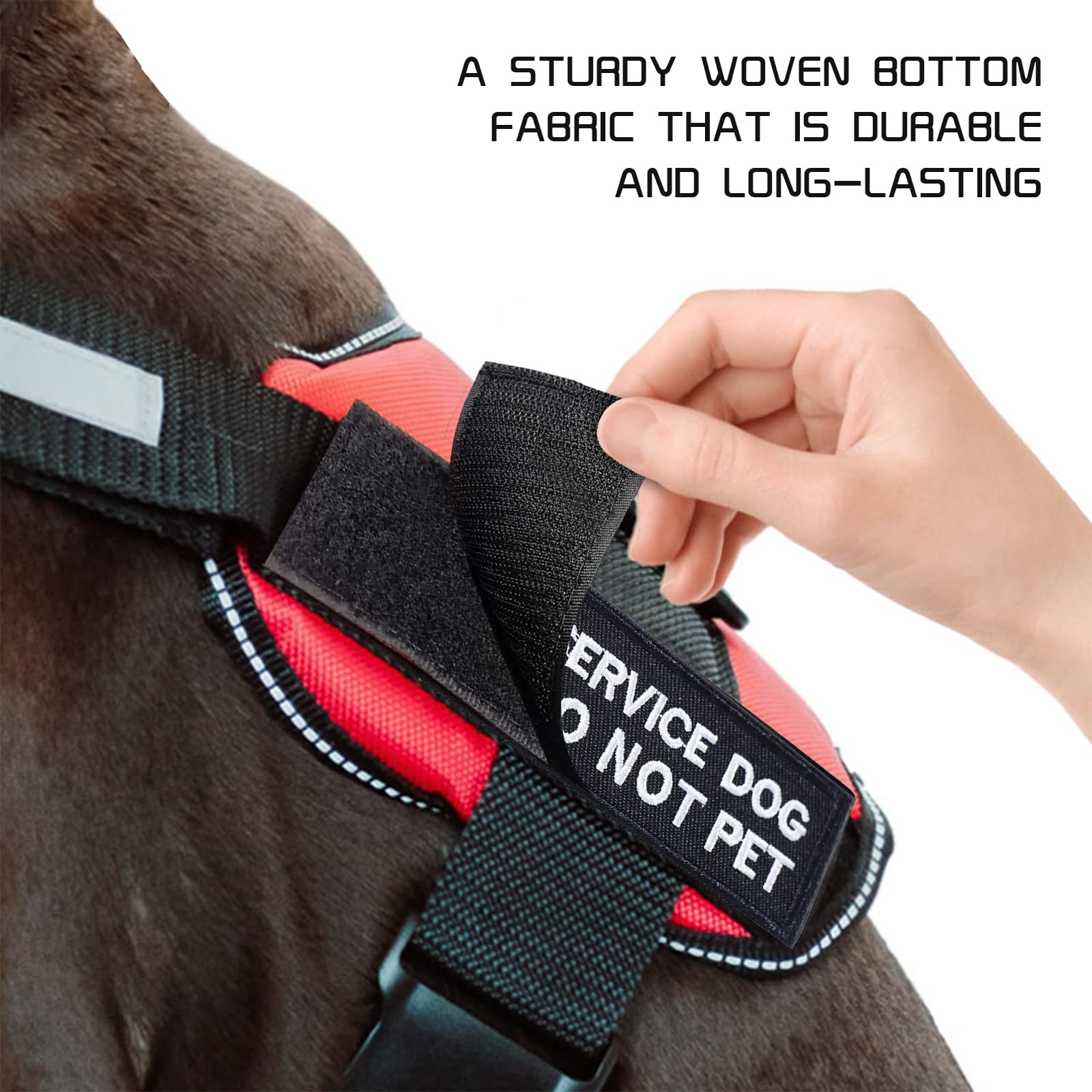 Service Dog Training Patches – Do Not Pet & Stay Back Aufnäher Mit Clips, Rot/gelb