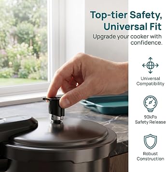 Universal Electric Pressure Cooker Valve Rice Cooker Steam Release Valve Replacement Pressure Relief Safety High Temperature Resistant Kitchen Accessory for Easy Installation