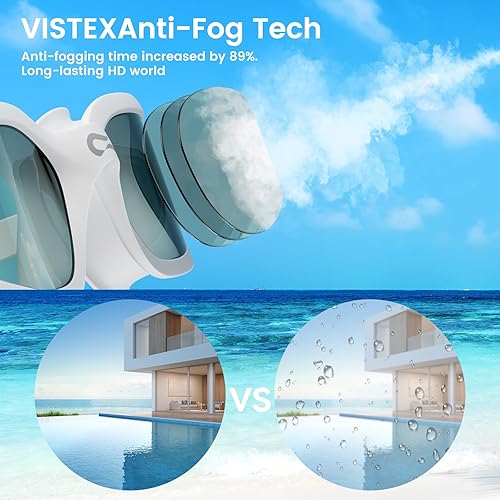 Miniatura 3 de COPOZZ Gafas de natación para mujer, gafas de natación antivaho sin fugas, protección UV para mujeres adultas