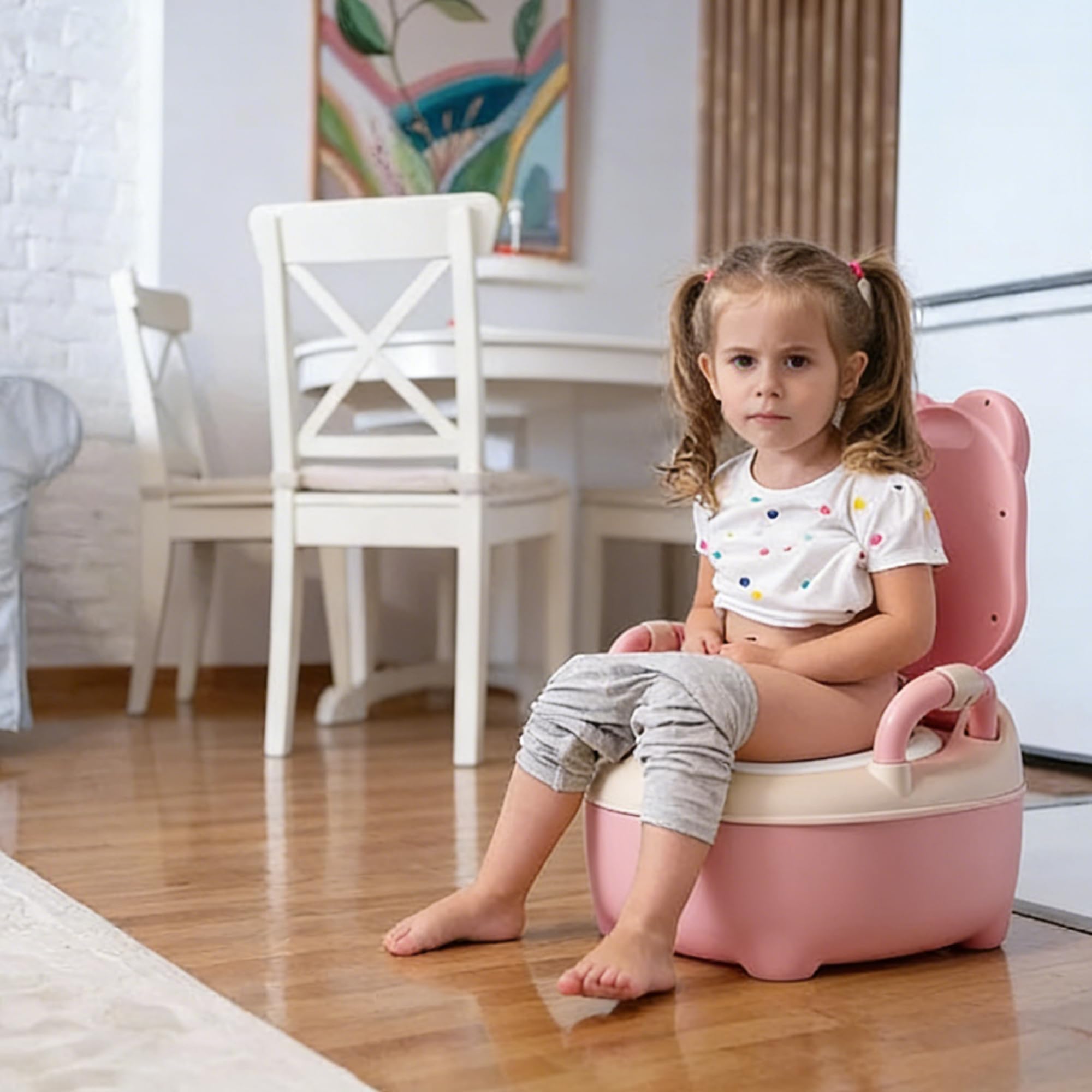 SUQ Vaso per bambini, Bambini Potty Training Toilet Seat con Splash Guard, Fun Kids Toilet Seat, Vaso Training Toilet per ragazzi e ragazze, con 1 spazzola, Incoraggiare la pratica neonati(Verde)