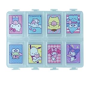 Kawaii Character Travel Pill and Accessories Organizer - Kitty Cinnamo-roll Little Twin Stars and My Melody Pocket-Size 8