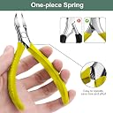 CGBE Toenail Clippers,Nail Clippers for Thick & Ingrown Toenails Professional Podiatrist Toenail Clippers Kits Stainless Steel Big Toenail Clippers with Silicone Handle for Seniors (Yellow) gallery image