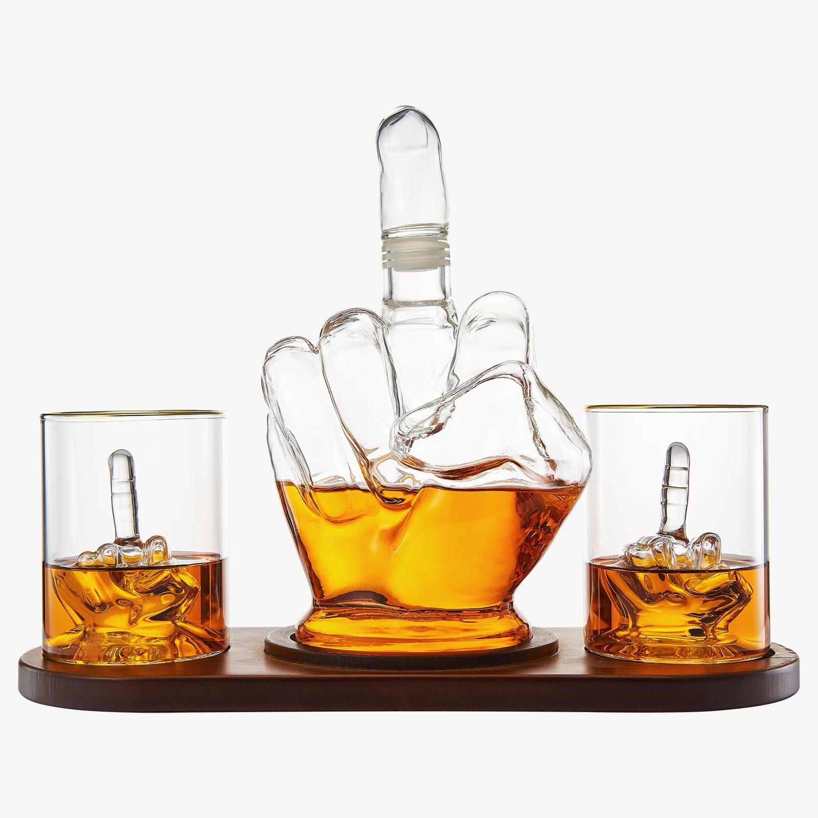 Middle Finger Gifts Decanter & Middle Finger Glasses