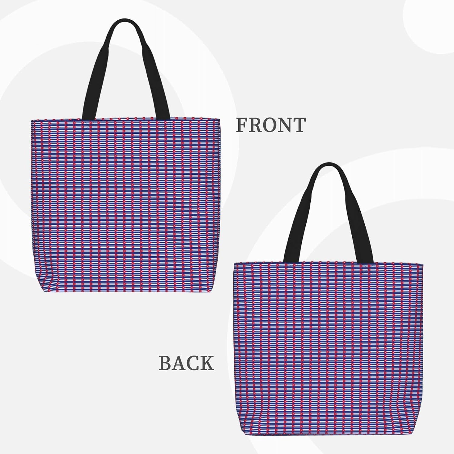 Cuban Flag Print Eco-Friendly Tote Lightweight Grocery Bag Daily Commuting Travel Beach Gym Use