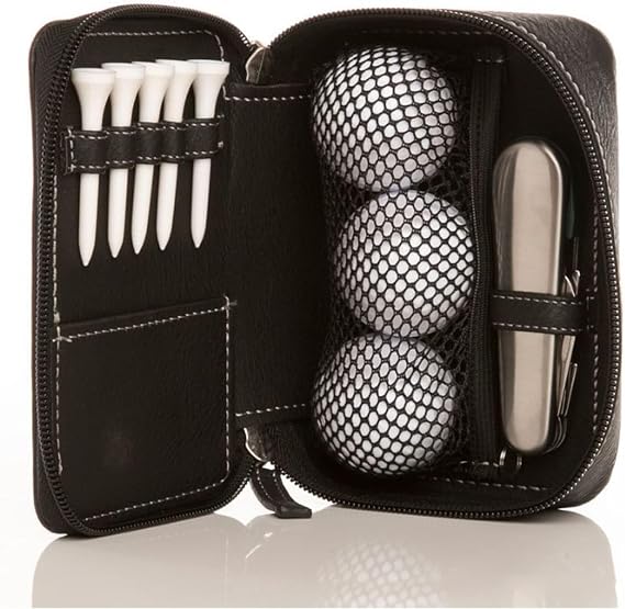 Club Glove Golf Bag, Portable Leather Storage Case for Golf Balls, Storage Organiser for Boot, Golf Course, Display, Training, Stand Bag, Car, Travel and Golfer and for